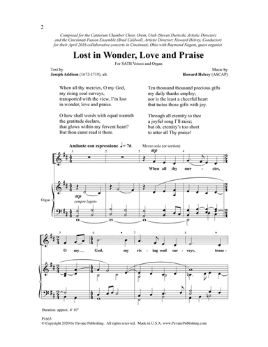 Lost In Wonder, Love And Praise