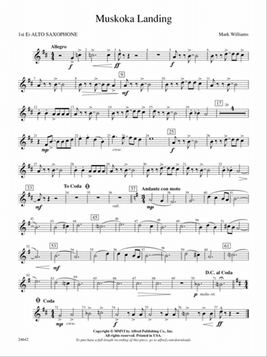 Muskoka Landing: E-flat Alto Saxophone