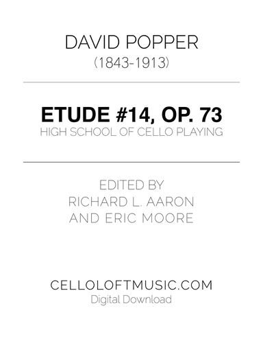 Popper (arr. Richard Aaron): Op. 73, Etude #14