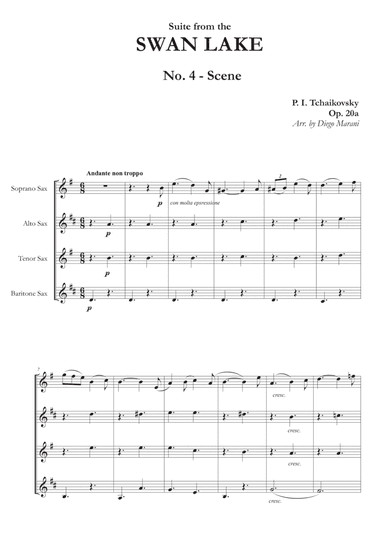 "Scene No. 2" from Swan Lake Suite for Saxophone Quartet