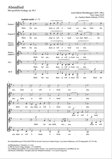 Evening song (Abendlied)