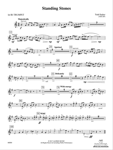 Standing Stones: 1st B-flat Trumpet