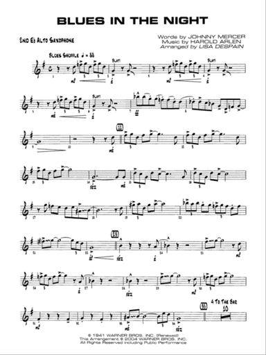 Blues in the Night: 2nd E-flat Alto Saxophone