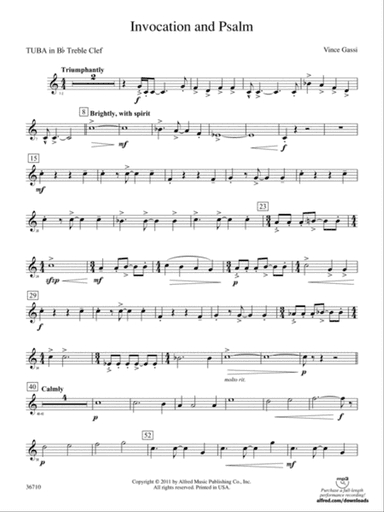 Invocation and Psalm: (wp) B-flat Tuba T.C.