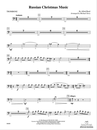 Russian Christmas Music: 1st Trombone