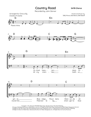 Take Me Home, Country Roads