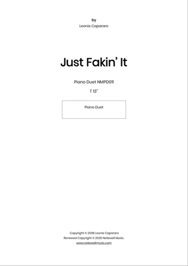 Just Fakin' It (Piano duet)