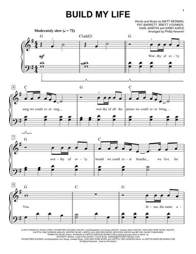 Build My Life (arr. Phillip Keveren)