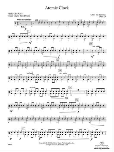 Atomic Clock: 1st Percussion