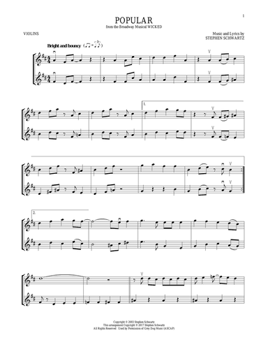 Popular (from Wicked)