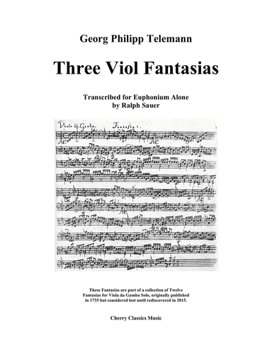 Three Viol Fantasias for Unaccompanied Euphonium