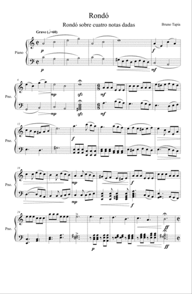 Rondó sobre cuatro notas dadas