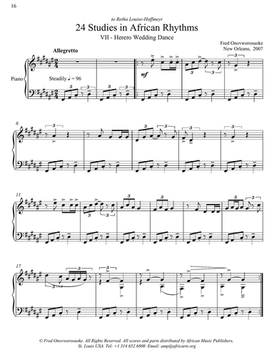 Twenty-Four Studies in African Rhythms, No. 7