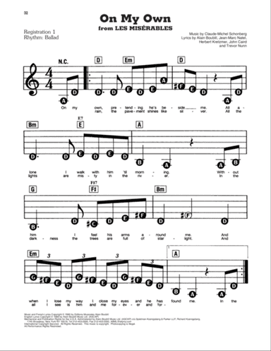 On My Own (from Les Miserables)