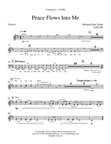 Peace Flows into Me from For a Breath of Ecstasy (Downloadable String Parts)
