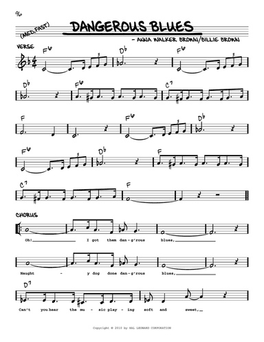Dangerous Blues (arr. Robert Rawlins)