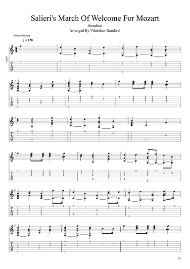 Salieri's March Of Welcome For Mozart
