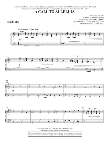 A Call to Alleluia (Consort) - Keyboard