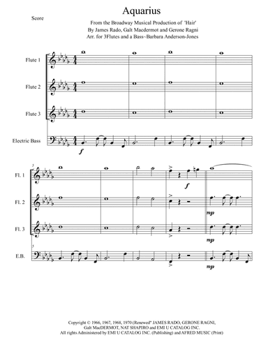Aquarius - Score Only