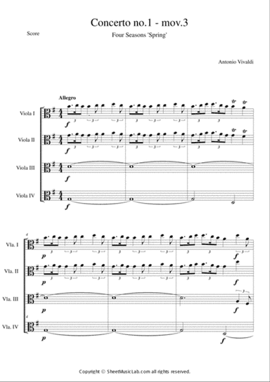 The Four Seasons - Spring 3rd Movement in G Major