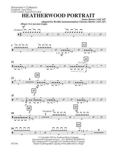 Heatherwood Portrait - Percussion 1