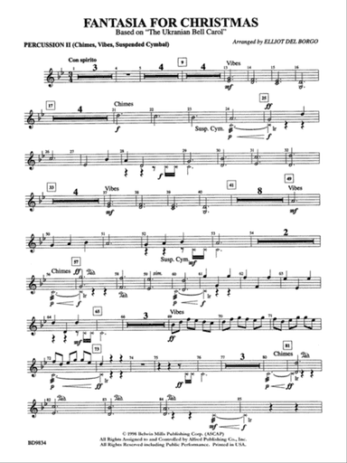 Fantasia for Christmas (based on "The Ukranian Bell Carol"): 2nd Percussion