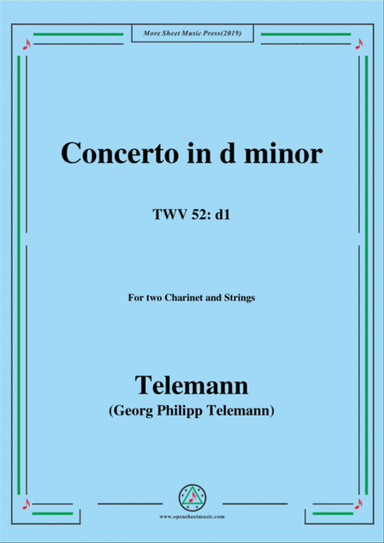 Telemann-Concerto in d minor,TWV 52-d1,for 2 Clarinets and Strings