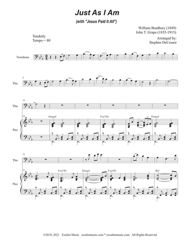 Just As I Am (with "Jesus Paid It All") (Trombone solo)