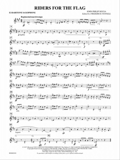Riders for the Flag: E-flat Baritone Saxophone