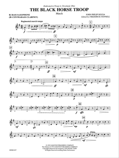 Black Horse Troop: B-flat Bass Saxophone