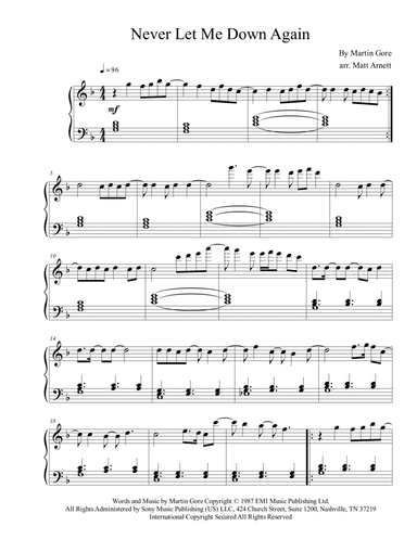 Never Let Me Down Again