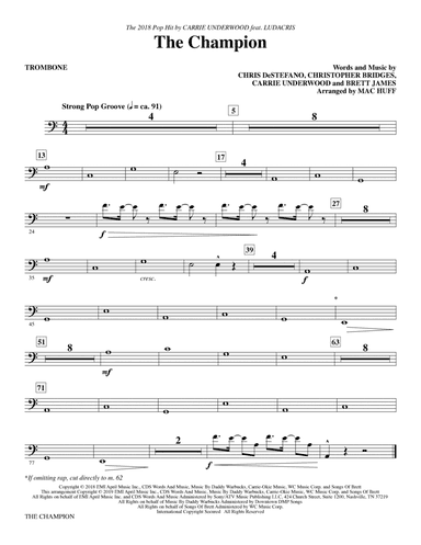 The Champion (feat. Ludacris) (arr. Mac Huff) - Trombone