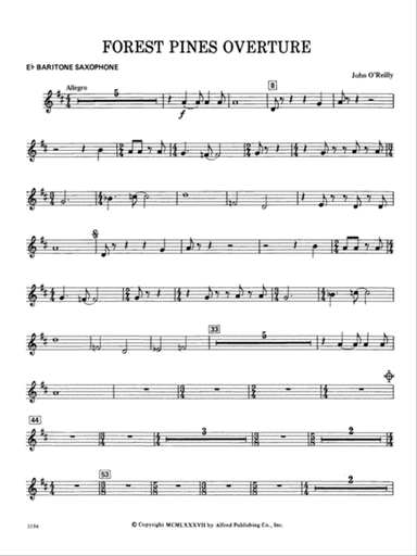FOREST PINES OVERTURE/CB - SET4D: E-flat Baritone Saxophone