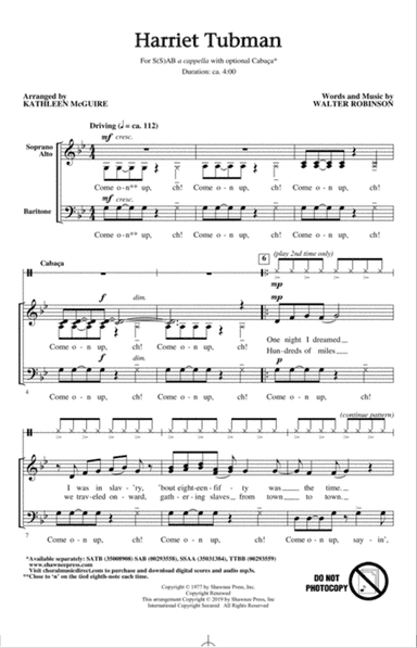 Harriet Tubman (arr. Kathleen McGuire)