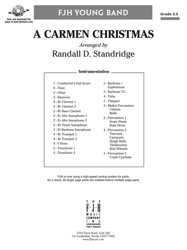 A Carmen Christmas: Score