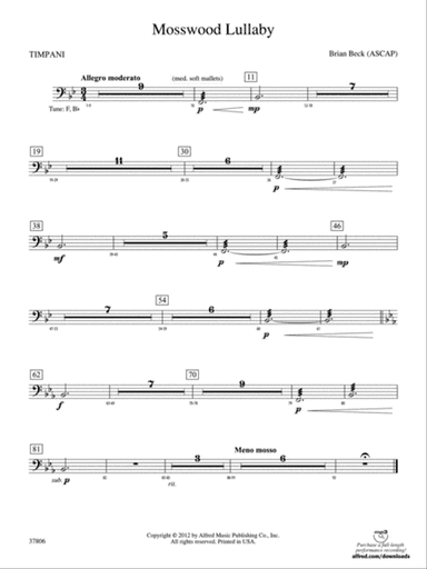 Mosswood Lullaby: Timpani