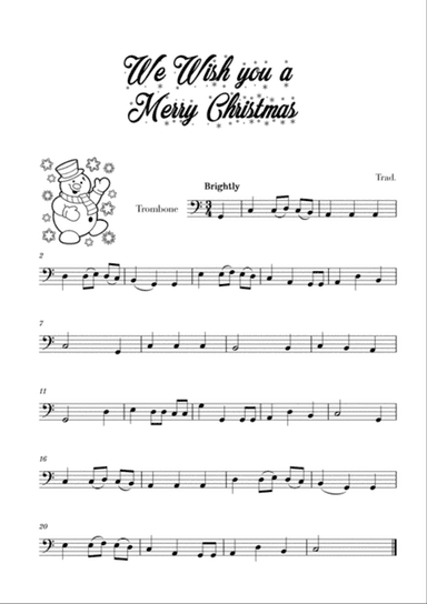 We Wish you a Merry Christmas (for Trombone)
