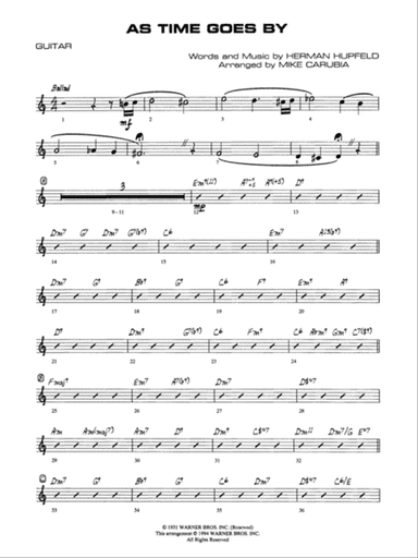 As Time Goes By: Guitar