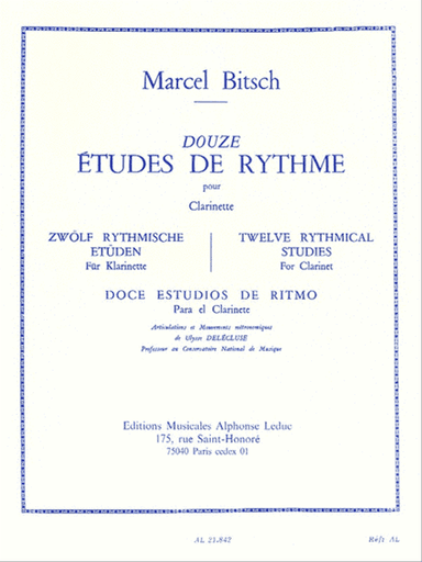 Douze Etudes De Rythme Pour Clarinette
