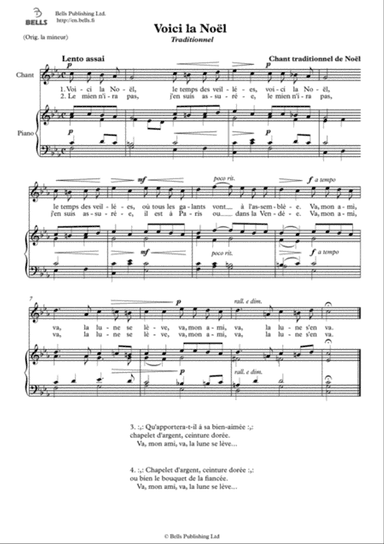Voici la Noel (Solo song) (C minor)