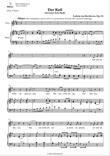 Der Kuss, Op. 128 (G Major)