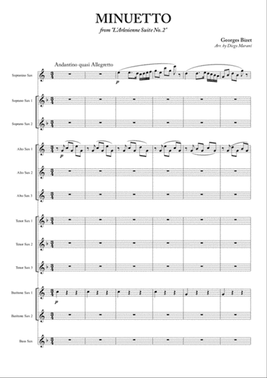 "L'Arlesienne Suite No. 2" for Saxophone Ensemble - Part Two