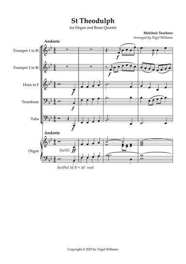 St Theodulph, for Brass Quintet & Organ