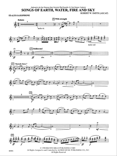 Songs of Earth, Water, Fire and Sky: E-flat Alto Saxophone