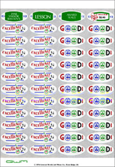 Bastien Lesson Award Seals