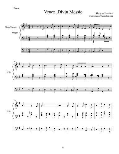 Venez, Divin Messie - O Come Divine Messiah - Alternate Harmonization