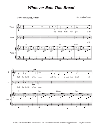 Whoever Eats This Bread (2-part choir - (TB)