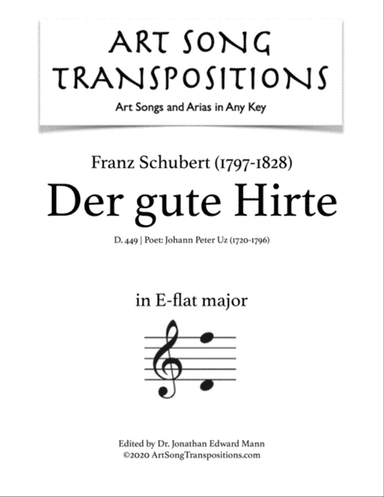 SCHUBERT: Der gute Hirte, D. 449 (transposed to E-flat major)