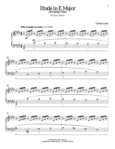Etude In E Major (Evening Tide)