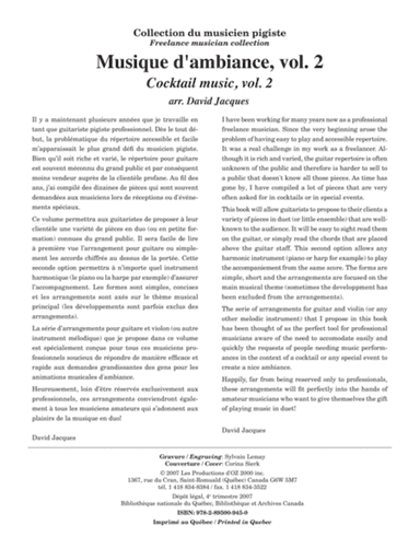 Collection du musicien pigiste, Musique d'ambiance, vol. 2